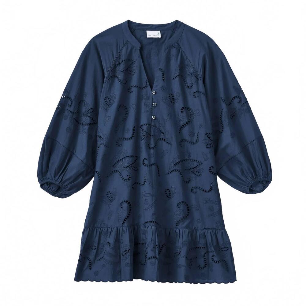 NEW CARTOLINA NANTUCKET women's mini selwin mini dress in navy